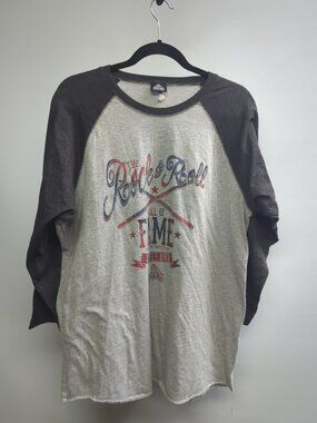 The Rock & Roll Hall of Fame Music Television Cleveland Mens Shirt Gray Size Lrg